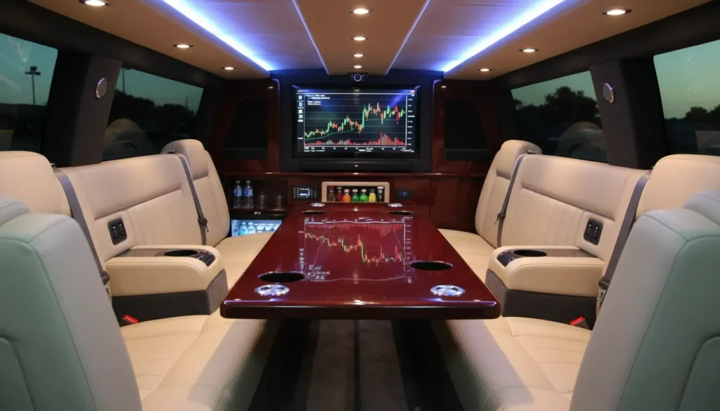 Hummer H2 CEO Mobile Office Limousine back side iterior