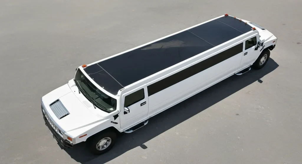 Stretched Hummer limousine side view exterior