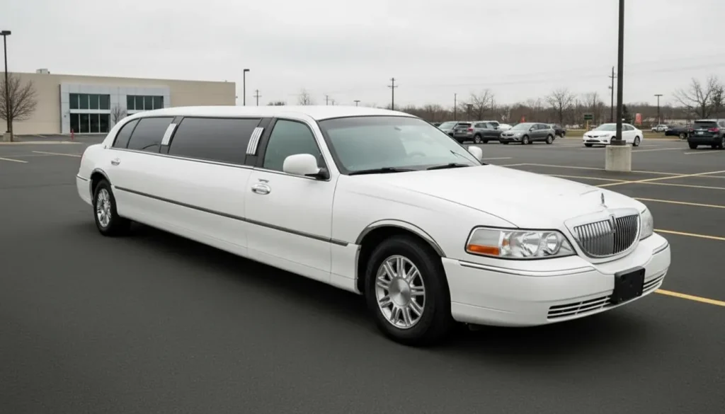 White Lincoln Town Car Limousine: The Classic Stretch Limo