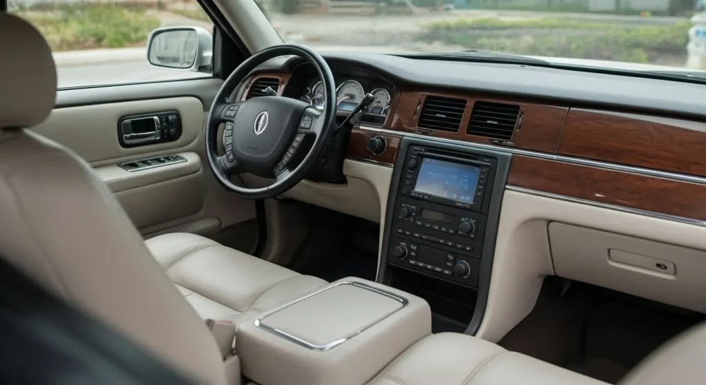 Lincoln Town Car limousine driving side interior