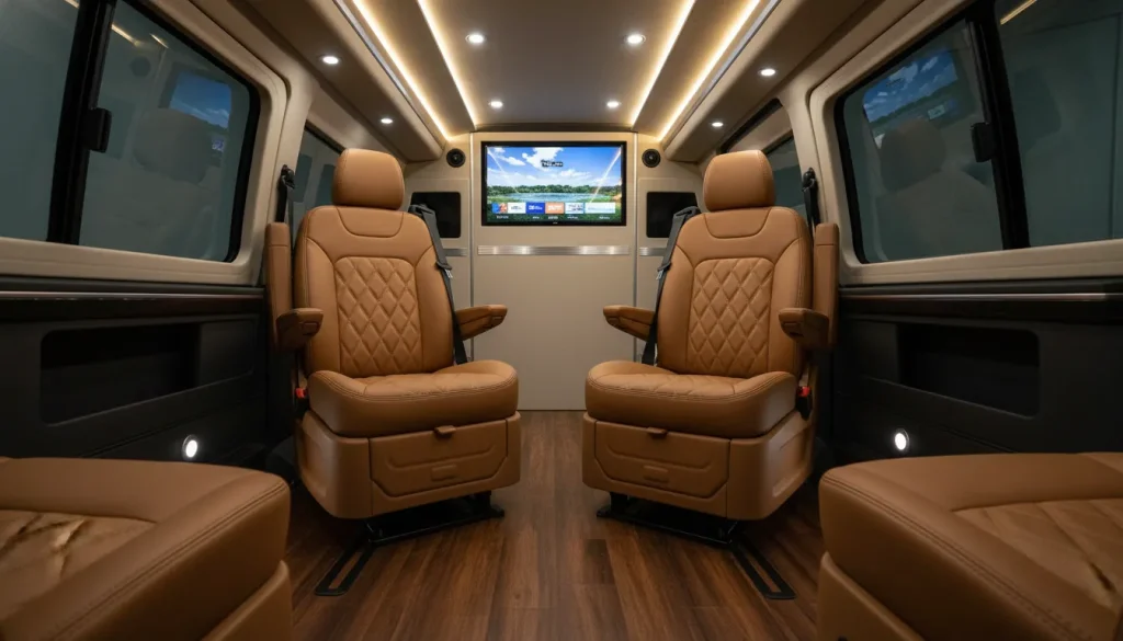 Luxury Ford Transit  back side interior