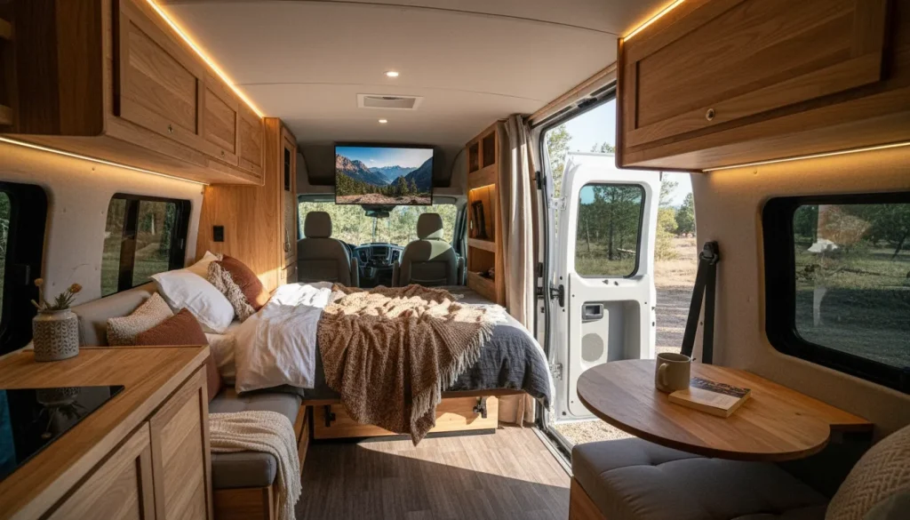 Luxury Ford Transit  lexury bed inside