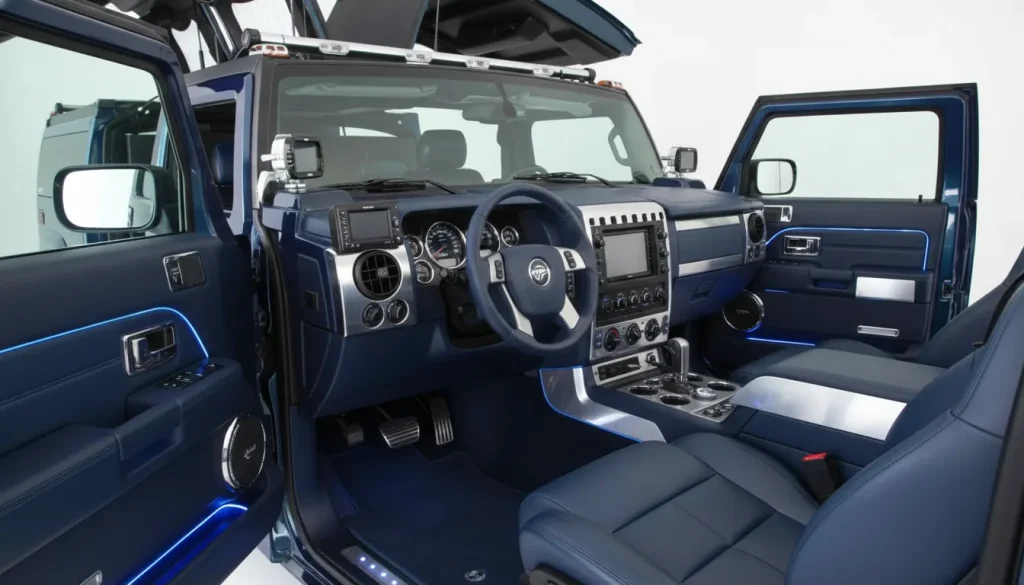 Hummer DJ Limousine driver side interior