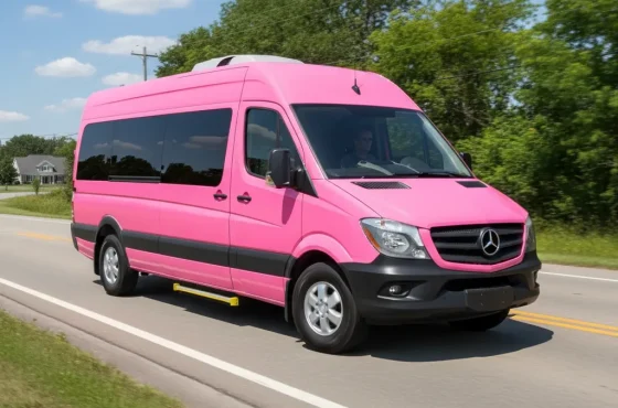 Custom Pink Mercedes Benz Sprinter Van | All Hidden Features