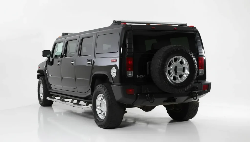 Hummer 6-Door Limousine back exterior
