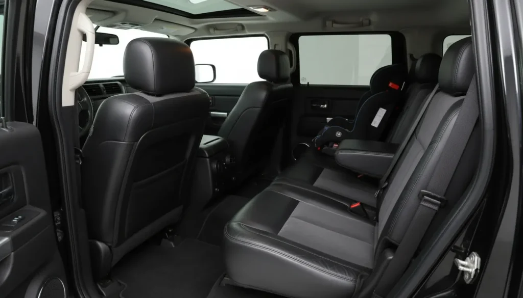Hummer 6-Door Limousine back side interior