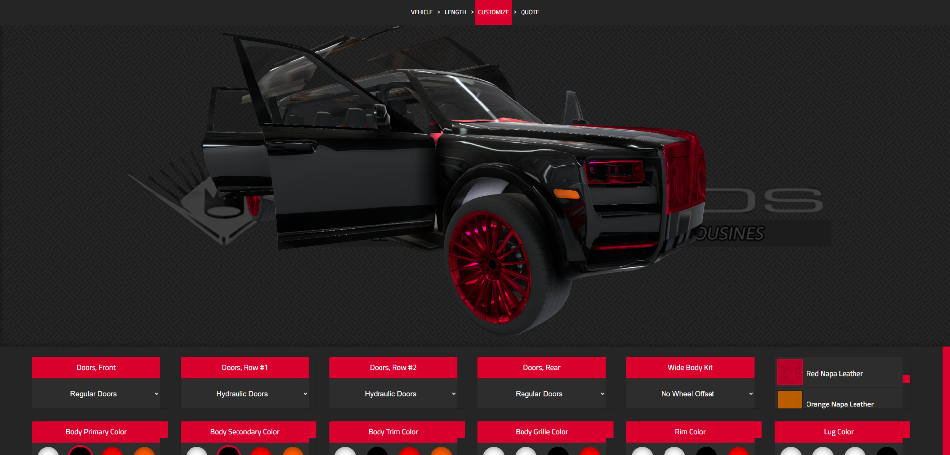 Big Limos MFG | 3D Limo Configurator