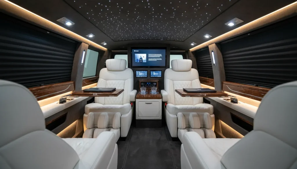  2025 GMC Denali XL Limousine Review back side interior