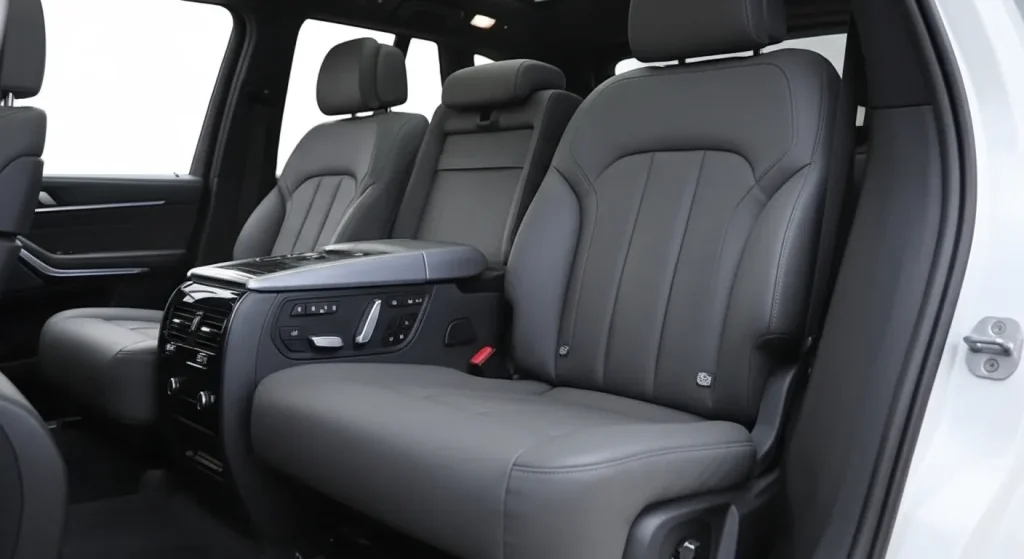 BMW X7 back side interior