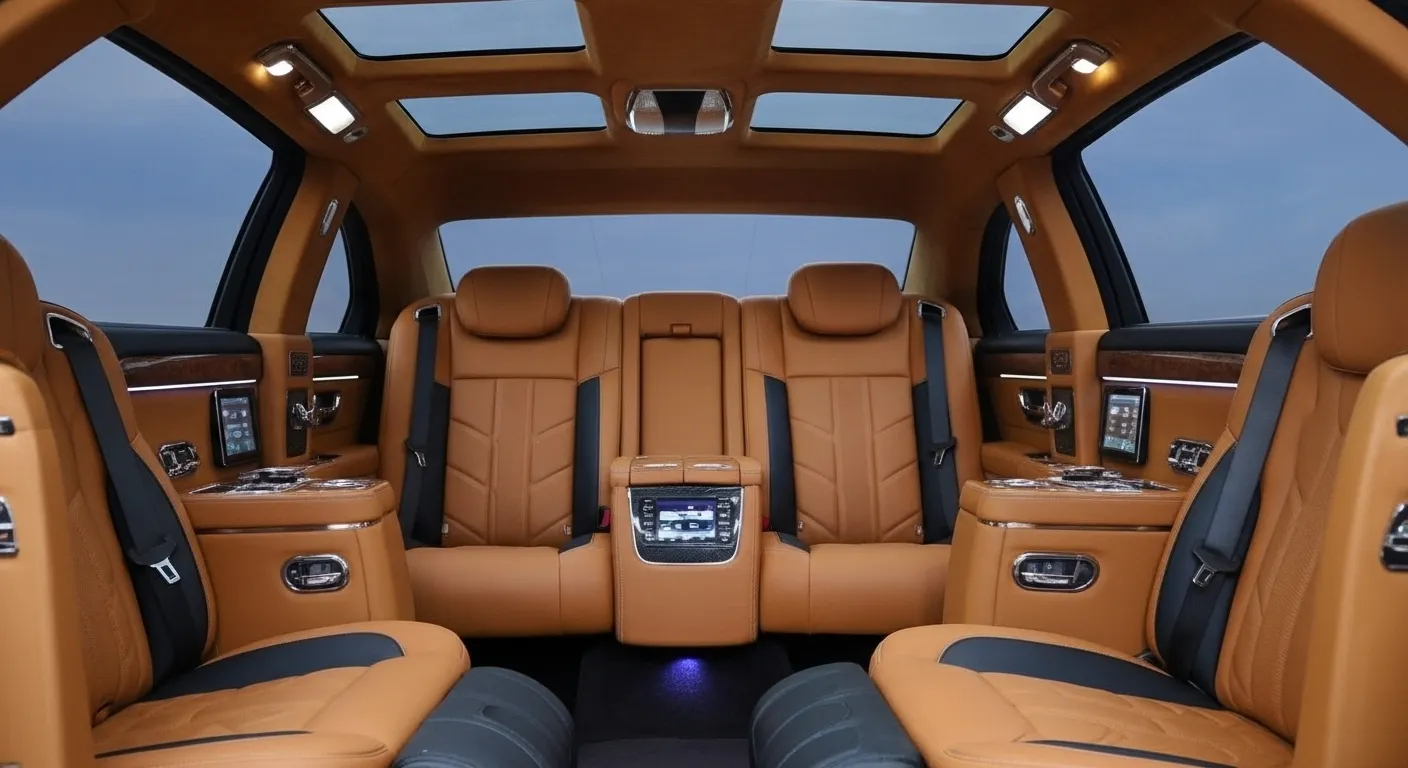 Ferrari Purosangue Limo back side interior