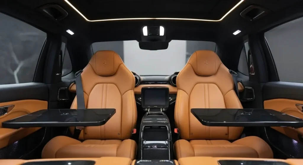 Ferrari Purosangue back side interior