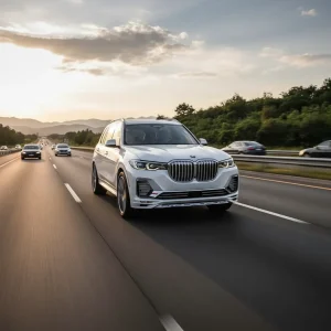 Custom BMW X7 at highway