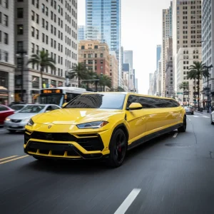 Stretched Lamborghini Urus at city