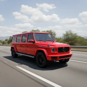 Benz G550 6 Door on highway