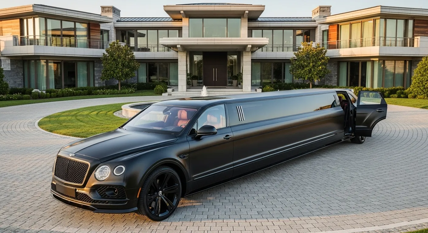 Custom Bentley Bentayga Limousine at home