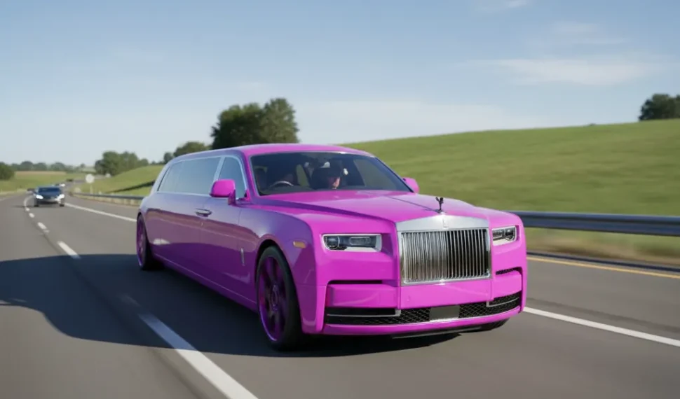 Purple Rolls Royce Phantom Limousine