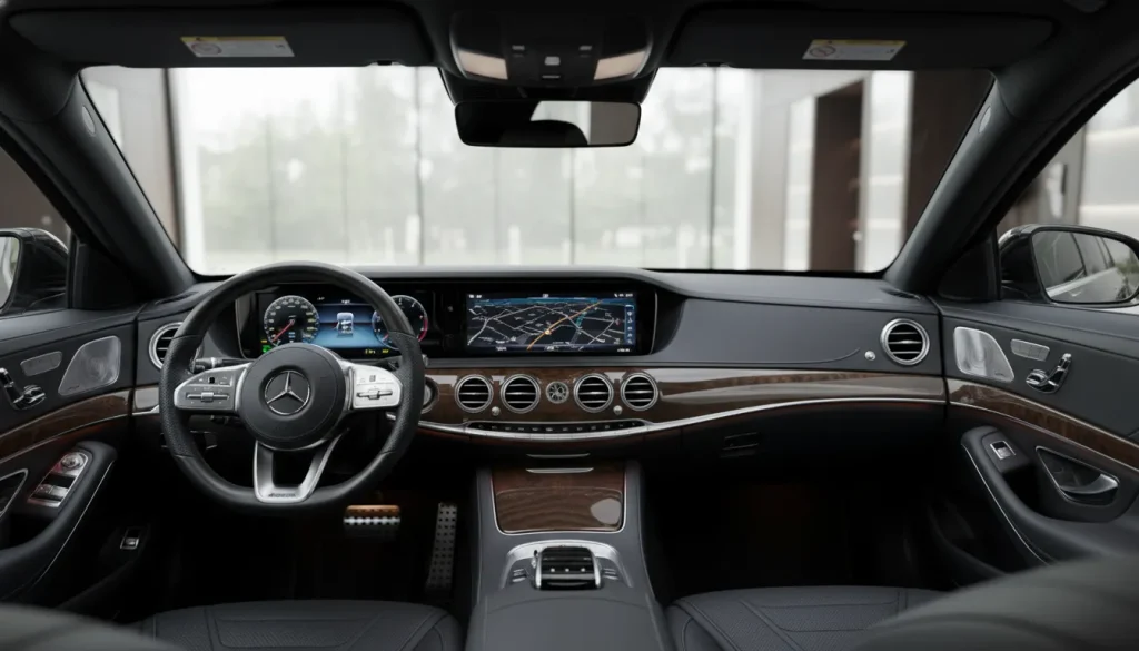 Mercedes Benz S-Class driver side interior