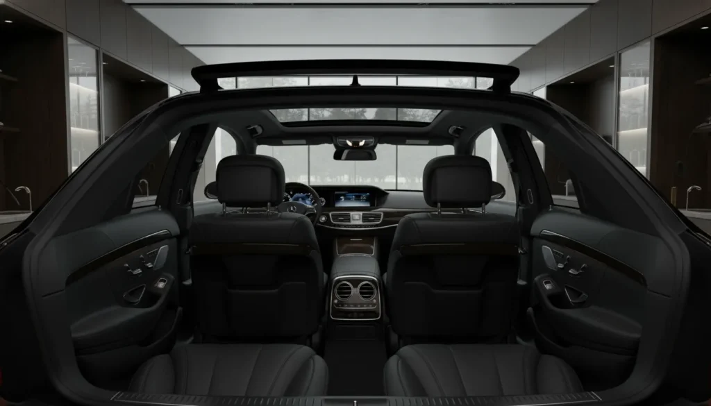 Mercedes Benz S-Class back side interior