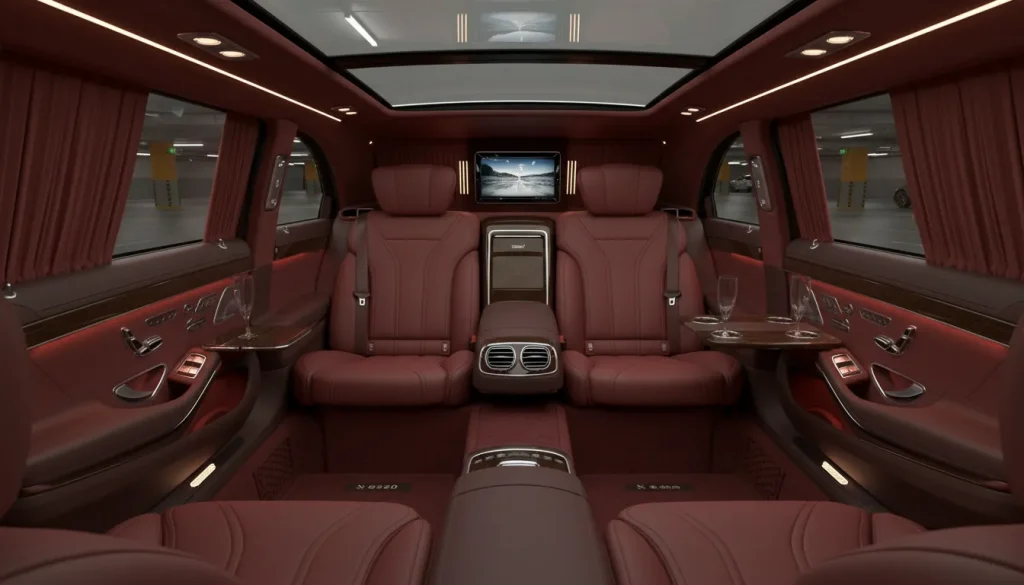 Custom Mercedes Benz S650 back side interior