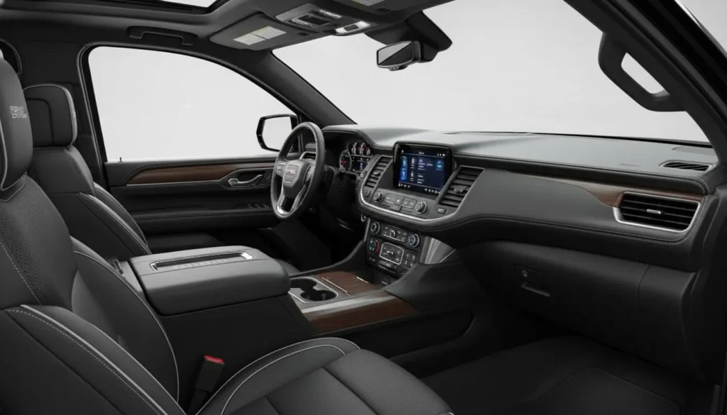 Stretched GMC Denali XL Limousine driver side interior