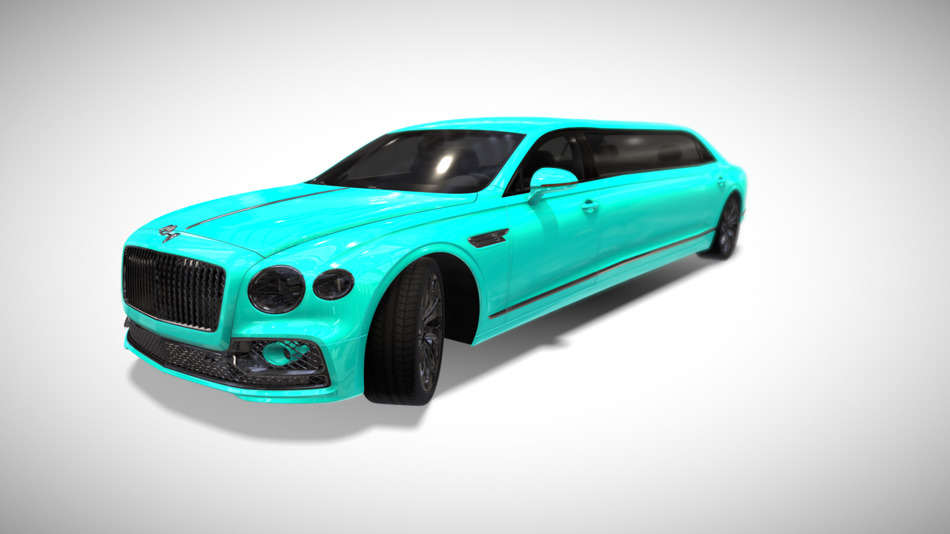 Cyan Custom Bentley Flying Spur Limousine - Exterior Photo #4