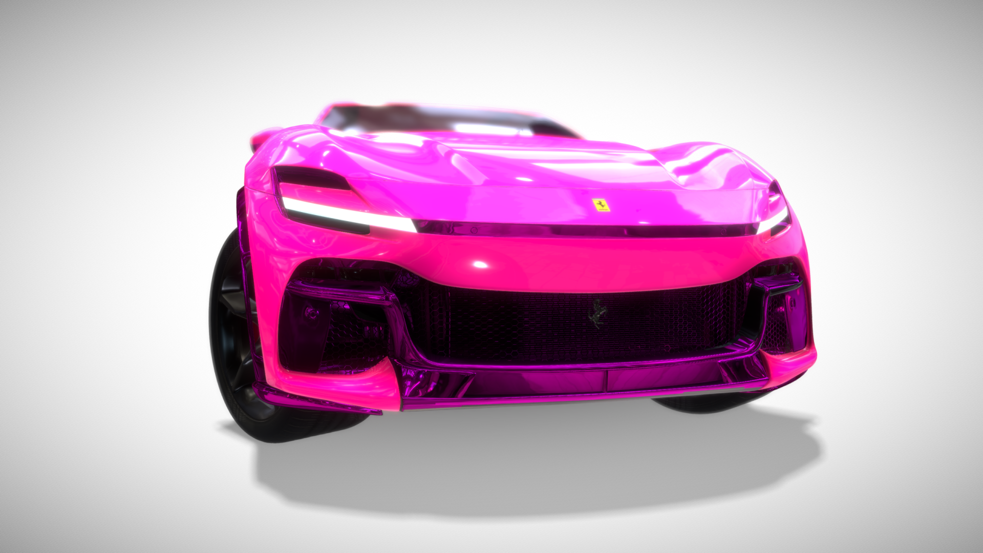 Candy Pink Ferrari Purosangue Limousine - Exterior Photo #4