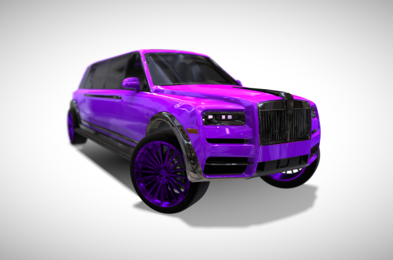 Purple Rolls Royce Cullinan Limousine