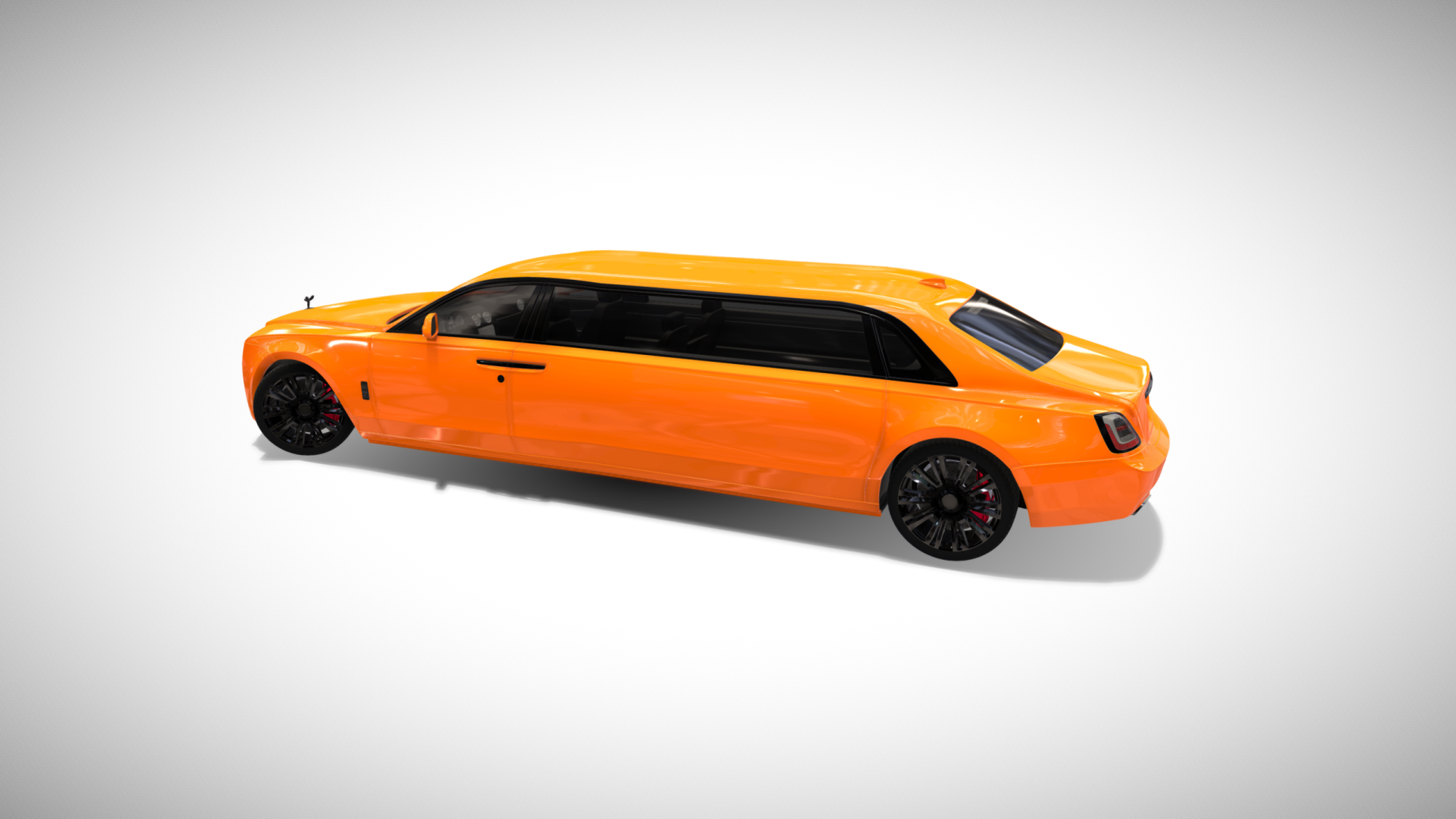 Orange Rolls Royce Ghost Limousine - Exterior Photo #5