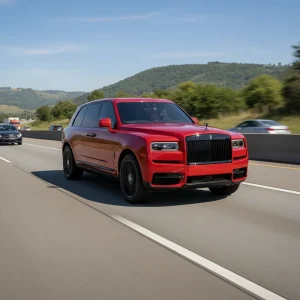 Rolls Royce Cullinan Red Badge on road