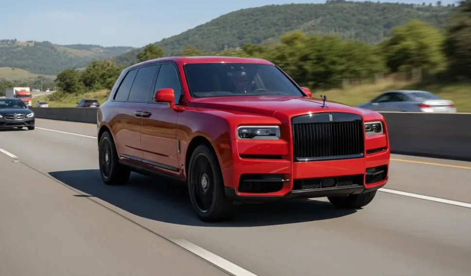Rolls Royce Cullinan Red Badge on road