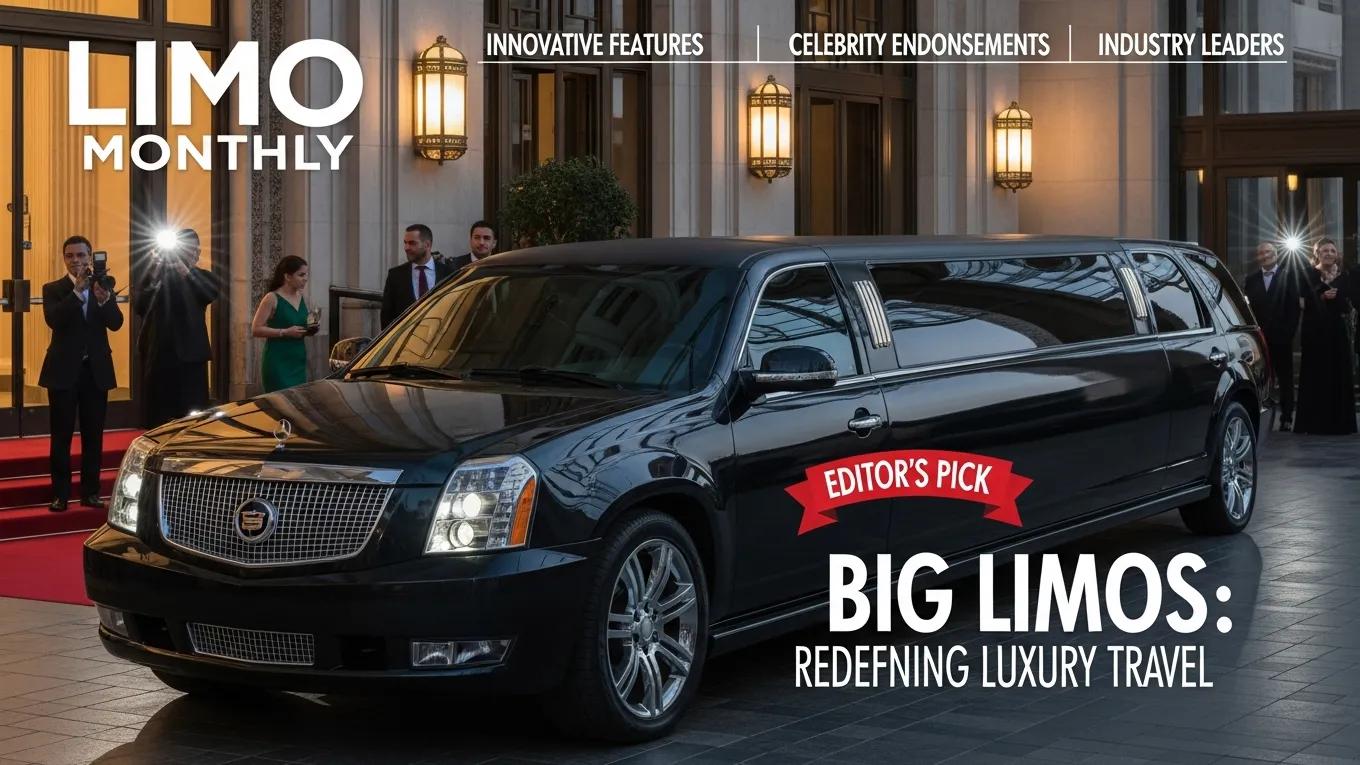 Magazine cover featuring Big Limos and its innovative custom limousine, highlighting the brand's media presence and leadership in the luxury market