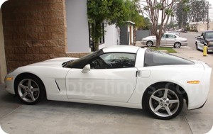 white-corvette-side